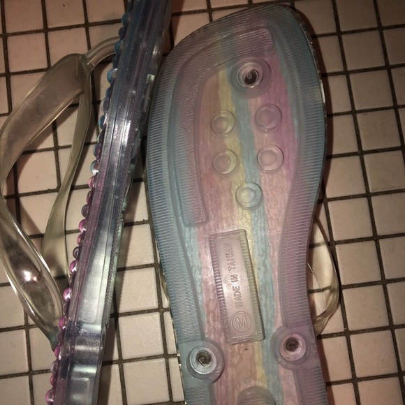 Rainbow jelly flip flops - Picture 2 of 2